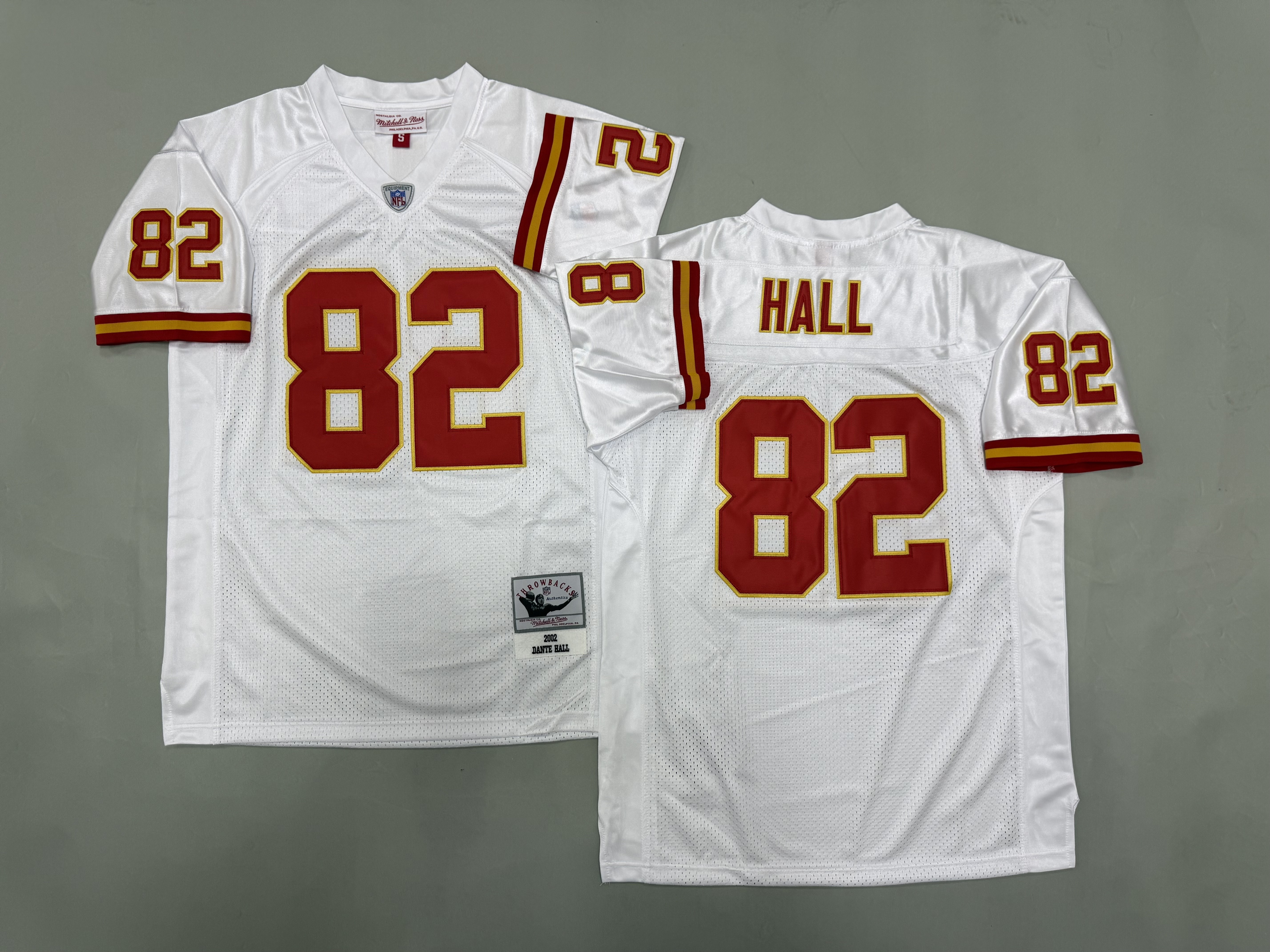 Men 2026 Kansas City Chiefs #82 Hall White Throwback Game NFL Jersey 001